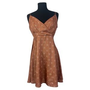 Alredine Sleeveless Dress M Brown Sun Pattern